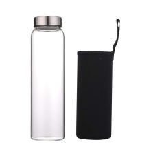 Cudtom Logo Sports Water Bottle With Time 1000ml Glass Water Bottle Eco friendly